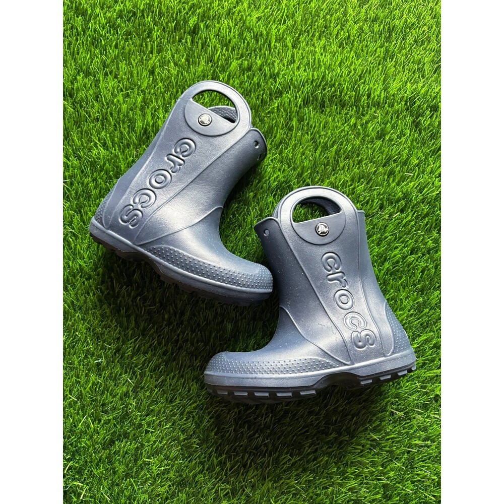 Crocs Kids Rain Boots Gray sz 12c